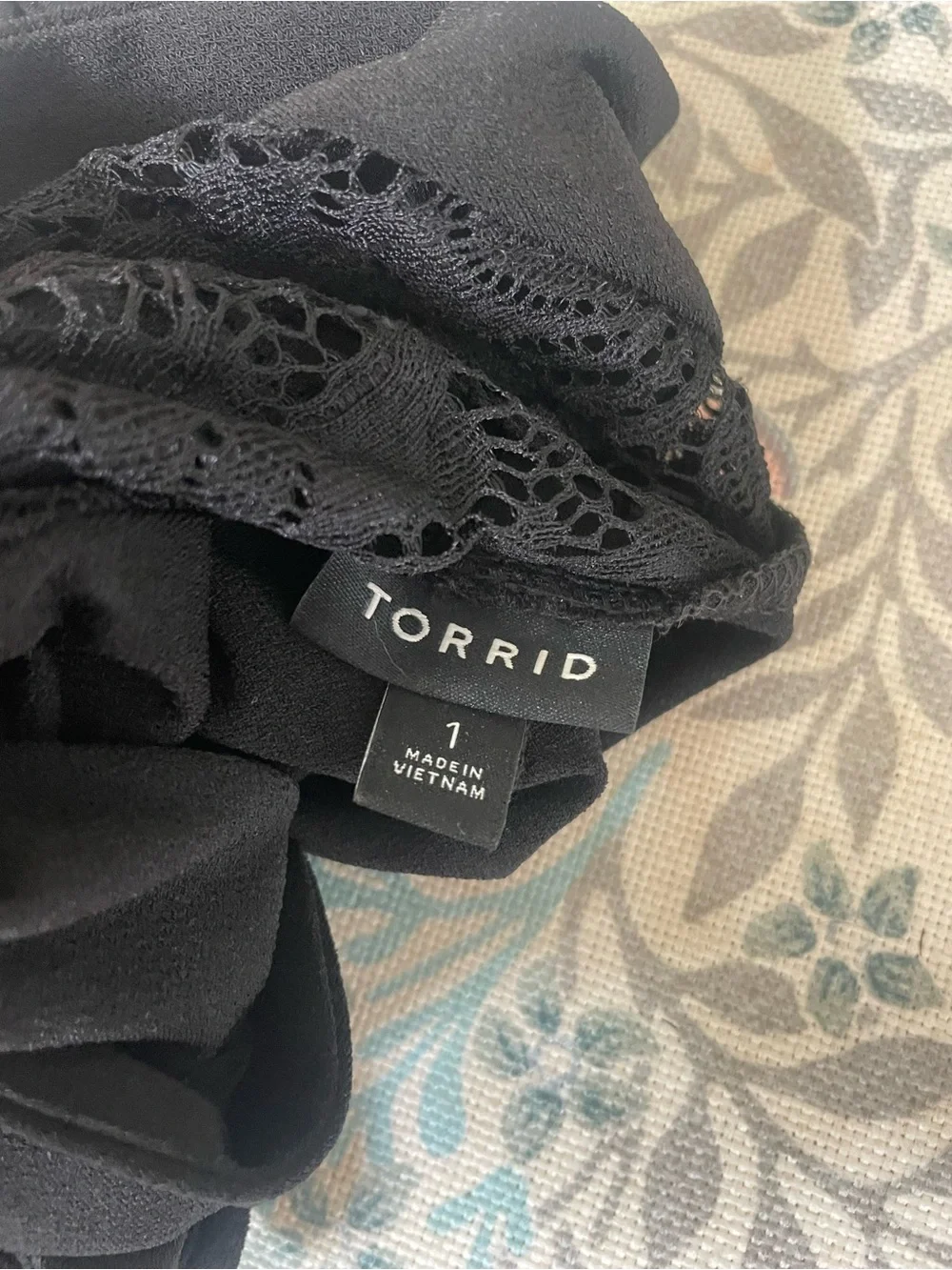 torrid Black Sleeveless Fit-&-Flare Lace-Back Mini Dress - Picture 6 of 6
